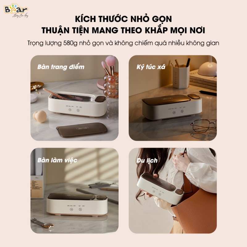 Máy làm sạch sóng âm Bear SB-MR038 380ml (20W) - Hàng chính hãng