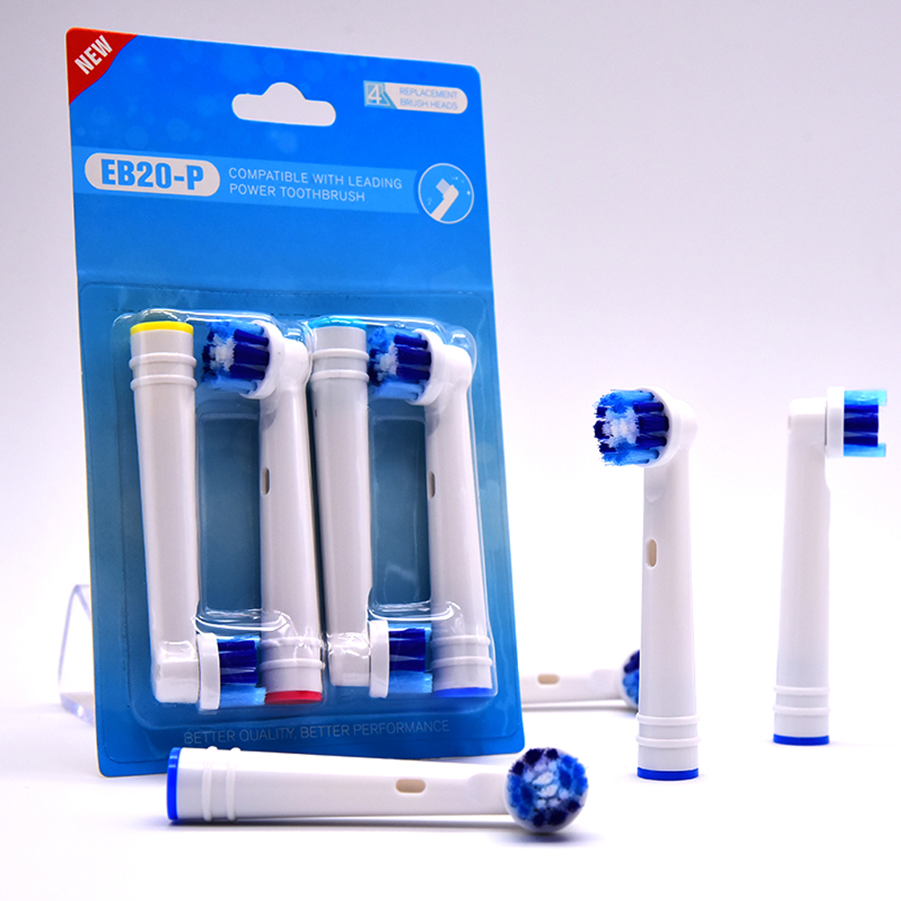 Cho máy Oral B Braun, bộ 4 Đầu Bàn Chải đánh răng điện thay thế MIHOCO EB20-P New  , làm sạch mảng bám, chăm sóc nướu