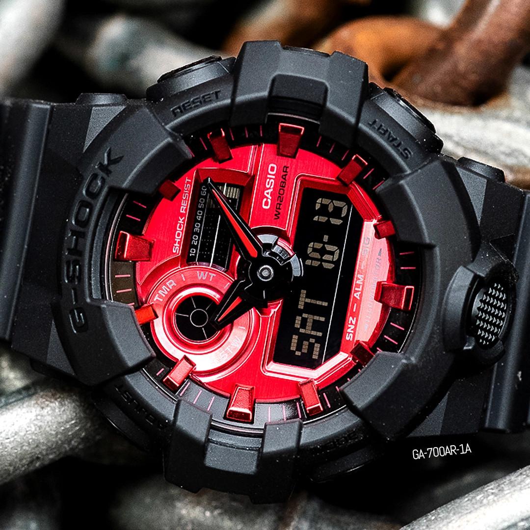 Đồng Hồ Nam Dây Nhựa Casio G-Shock GA-700AR-1A Chính Hãng - GA-700AR-1ADR