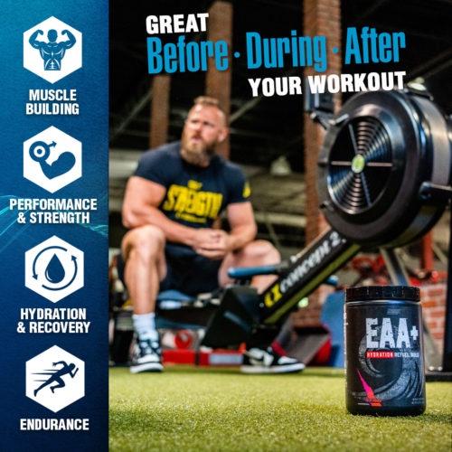 Eaa Amino Axit Chống Dị Hóa Phục Hồi Cơ - Tăng Cường Cơ Bắp- Bổ Sung Điện Giải Nutrex EAA+ Hydration (30 lần) dùng)