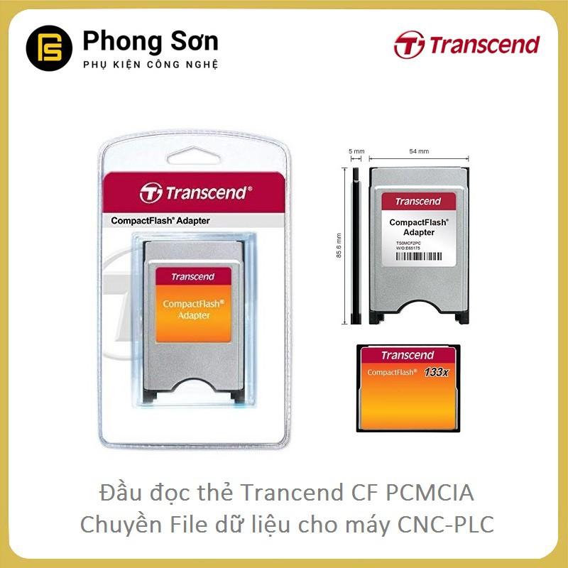 Đầu đọc thẻ nhớ CF sang PCMCIA Transcend - CF Compact Flash PCMCIA - Hàng Chính Hãng