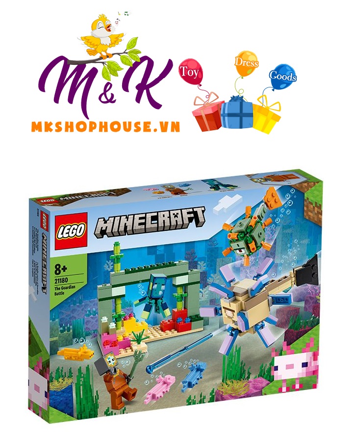 Đồ Chơi LEGO MINECRAFT Trận Chiến Giám Hộ Dưới Đáy Biển 21180