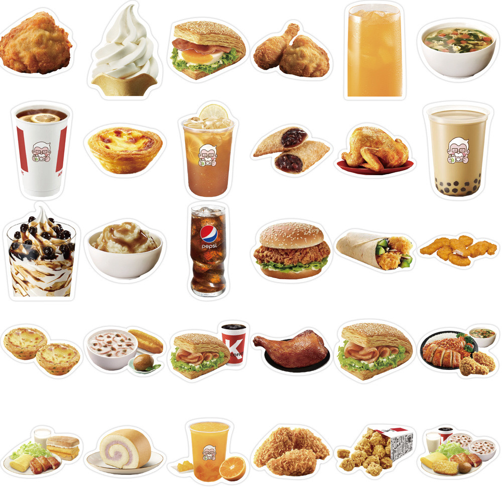 Bộ 64 Sticker Thức Ăn Nhanh Hấp Dẫn