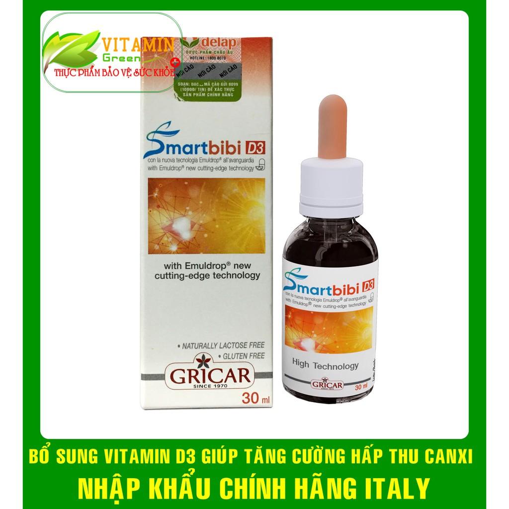 SMARTBIBI D3 BỔ SUNG VITAMIN D3 CHO BÉ, GIÚP XƯƠNG RĂNG CHẮC KHỎE | NHẬP KHẨU CHÍNH HÃNG ITALY