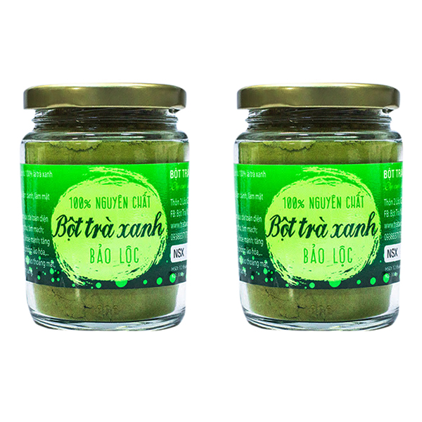 Combo 2 Bột Trà Xanh Nguyên Chất Bảo Lộc Vũ Gia