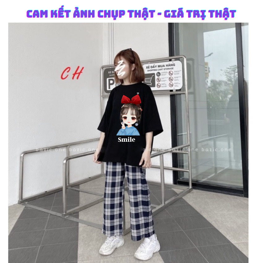 Sét Bộ Nữ SS10, Sét Đồ Nữ Đi Chơi Đẹp In HìnhVà Chữ Cô Gái Nơ Đỏ Dễ Thương