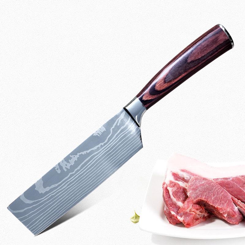 DAO - DAO BẾP NHẬT BẢN USUBA THÉP DAMASCUS MÃ A24 DT125 nt topcoomshop vn