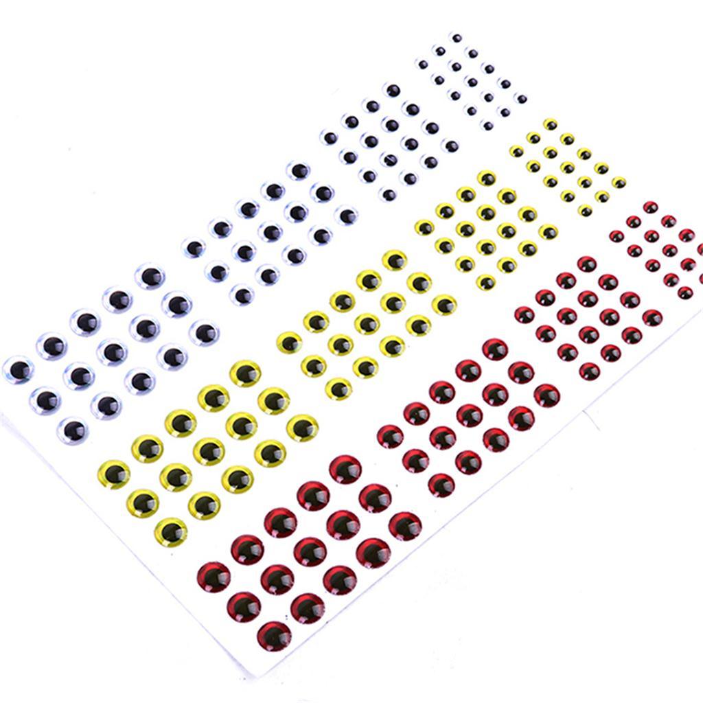 183Pcs 3/4/5/6mm 3D Epoxy Holographic Fishing Lure Eyes Fly Tying Materials