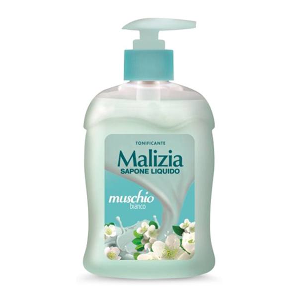 Nước rửa tay xạ hương trắng Malizia Liquid Soap White Musk 300ml tặng kèm móc khóa