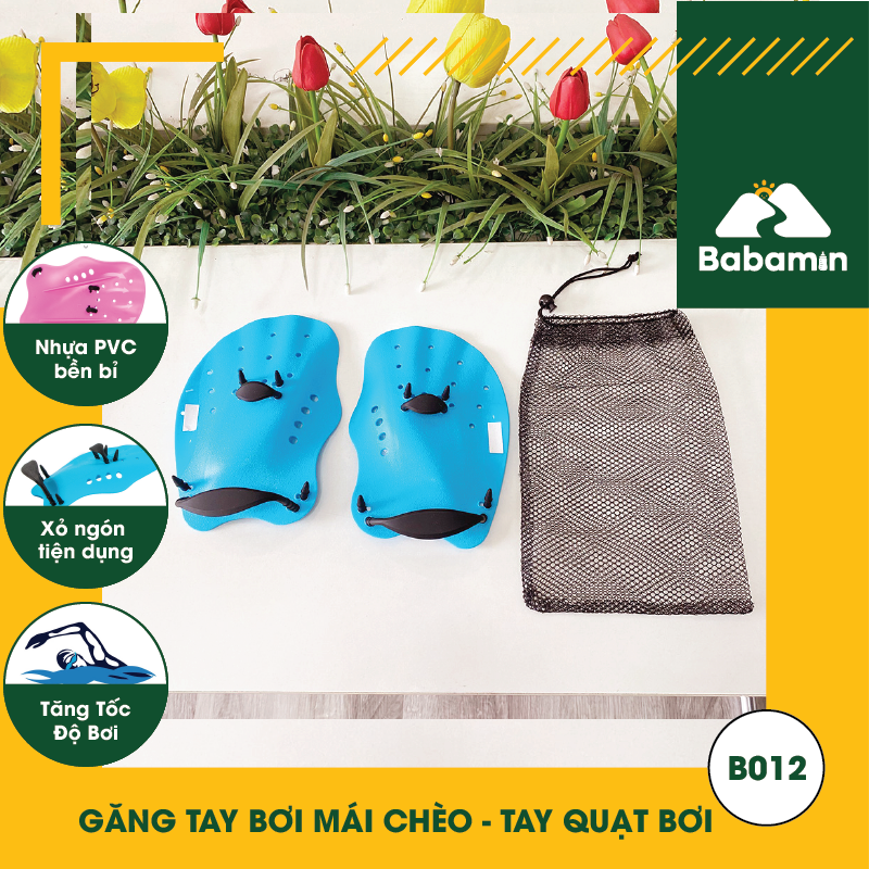 Tay Bơi Mái Chèo Đeo Tay – Găng Tay Bơi – Tay Quạt Bơi Siêu Tốc – B012