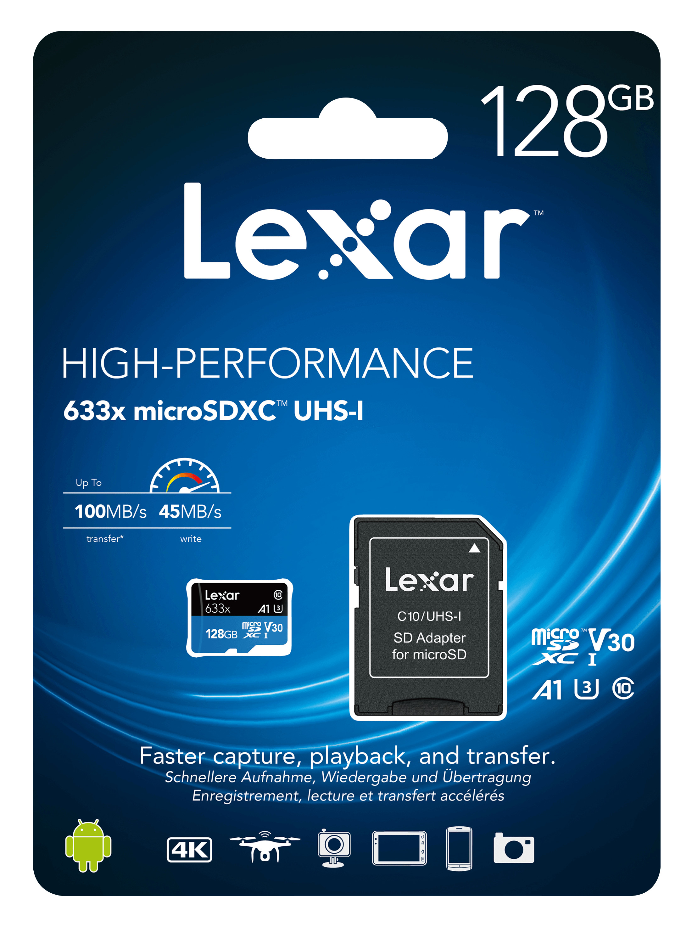 Thẻ Nhớ 128G Lexar 128GB MICRO 633X Tốc Độ 100mb/s (hàng chính hãng)