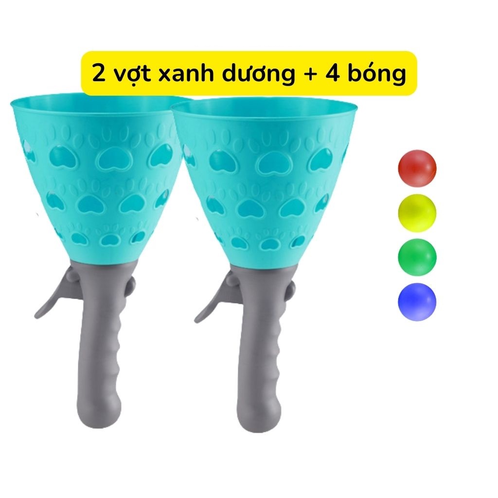 Cốc bắn bóng vui Qnhộn đồ chơi trẻ em phát triển chiều cao bộ 2 cốc tặng kèm 4 bóng, quà tặng sinh nhật cho bé