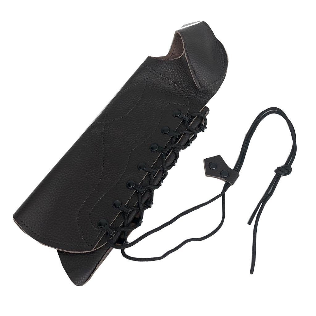 Black Archery Arm Guard Protect Gear With Straps