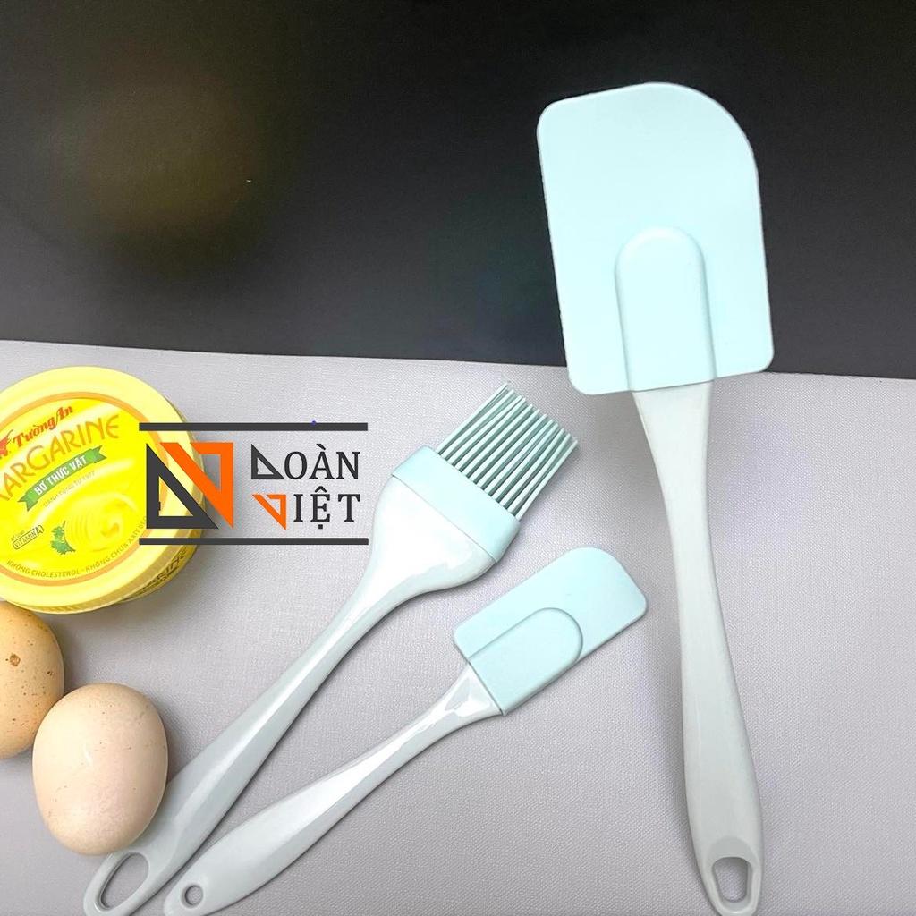 Dụng cụ làm bánh, nấu ăn - Bộ Cọ Vét Silicon Cao Cấp, Chịu Nhiệt Tốt