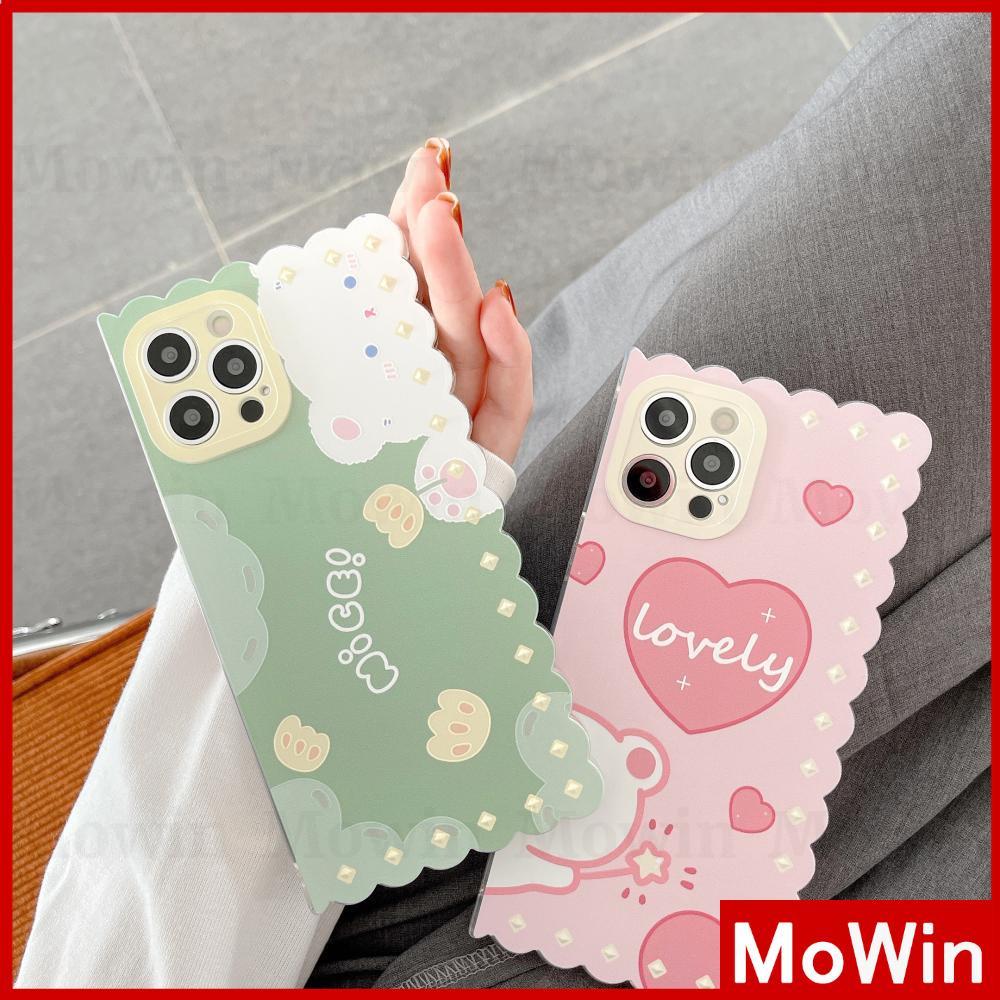 Mowin - iPhone Case Silicone Soft Case Clear Case Square Edge Cake Wave Pattern Bear Cute Style For iPhone 11 iphone 12 pro max iphone 7 plus iphone 8 plus iphone xr xs max Max 11 XS 7 Xr iphone 8 Pro SE SE2020 12 MAX 7plus 8plus mini