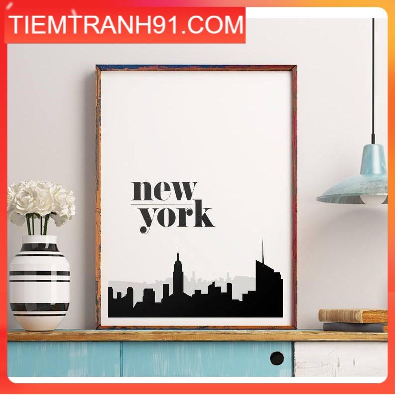 Tranh in cao cấp | Typograpy-New York 72 , tranh canvas giá rẻ