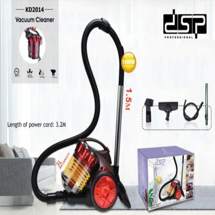 Máy hút bụi cao cấp thương hiệu DSP KD2014 - Công suất 1400W - Dung tích chứa bụi: 2 lít - Hàng Nhập Khẩu