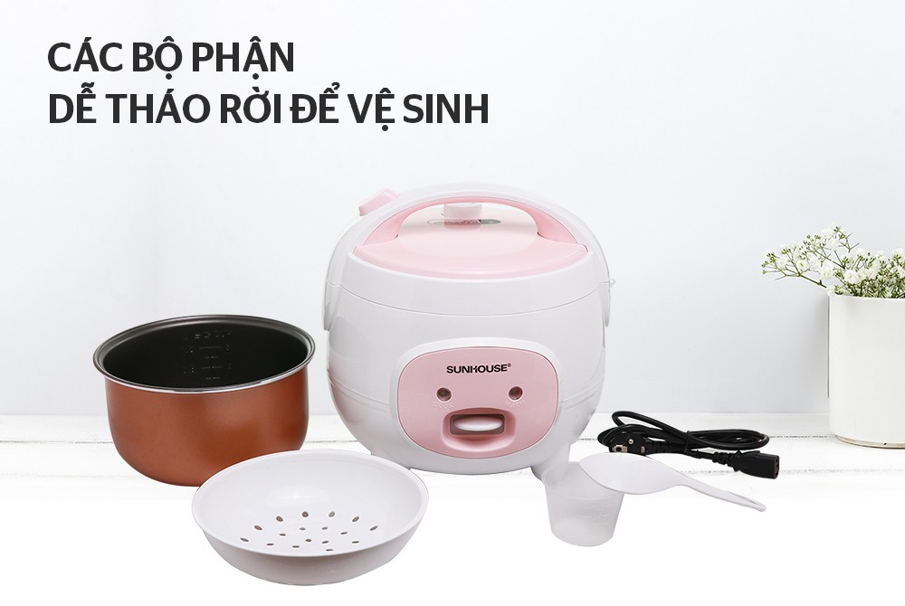 Nồi cơm điện 1.2L SUNHOUSE SHD8217W - Hàng chính hãng