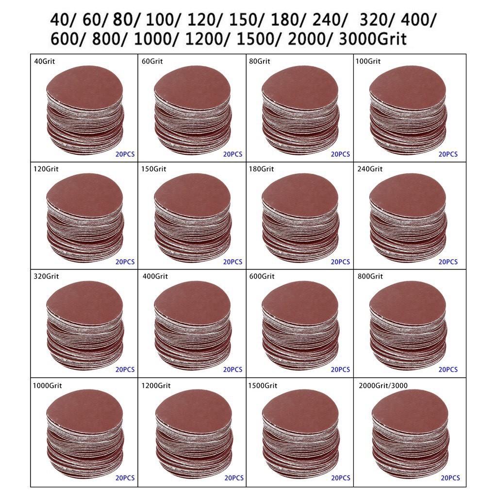 Bộ 10 Tờ Nhám Đĩa Tròn 5 Inches  120 Grit  - Trường Thịnh Sài Gòn