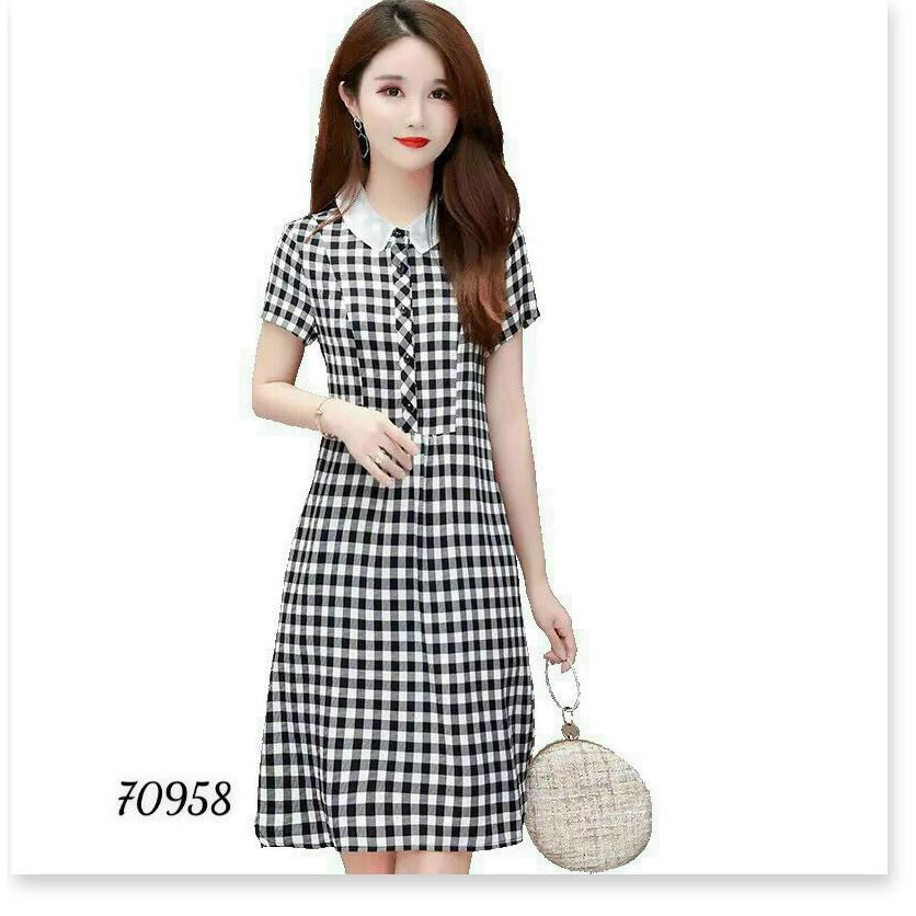 ĐẦM LỤA CARO DÁM SUÔNG THÍCH HỢP CHO CÁC BAN NỮ ĐI DỰ TIỆC,ĐI CHƠI.... MẪU MỚI NHẤT HIỆN NAY