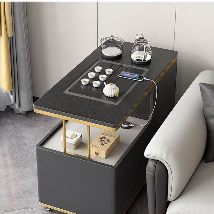 Bàn Trà Sofa Ngồi Bệt Thông Minh Đa Năng -  Bàn trà điện thông minh đun nước siêu tốc kết hợp sạc ko dây, có dây, loa bluetooth