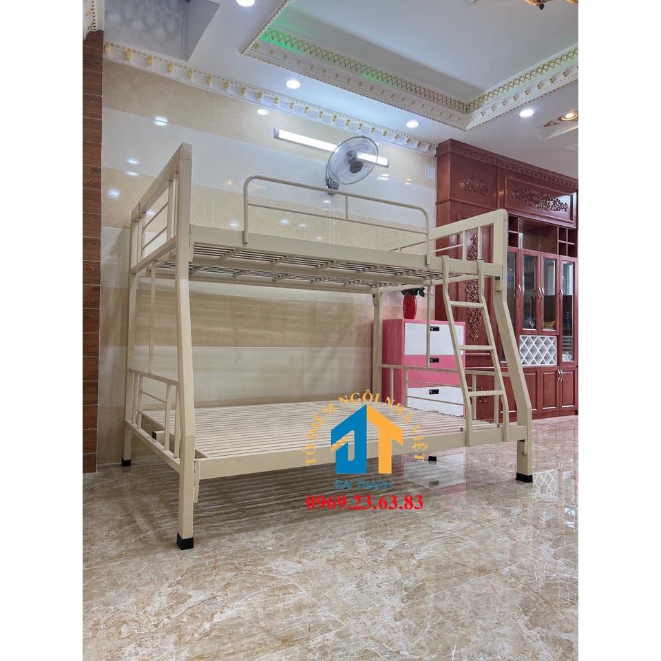 Giường sắt 2 tầng hộp vuông kích thước 1M2 X 1M6 sắt 4x8 - Đại Thành