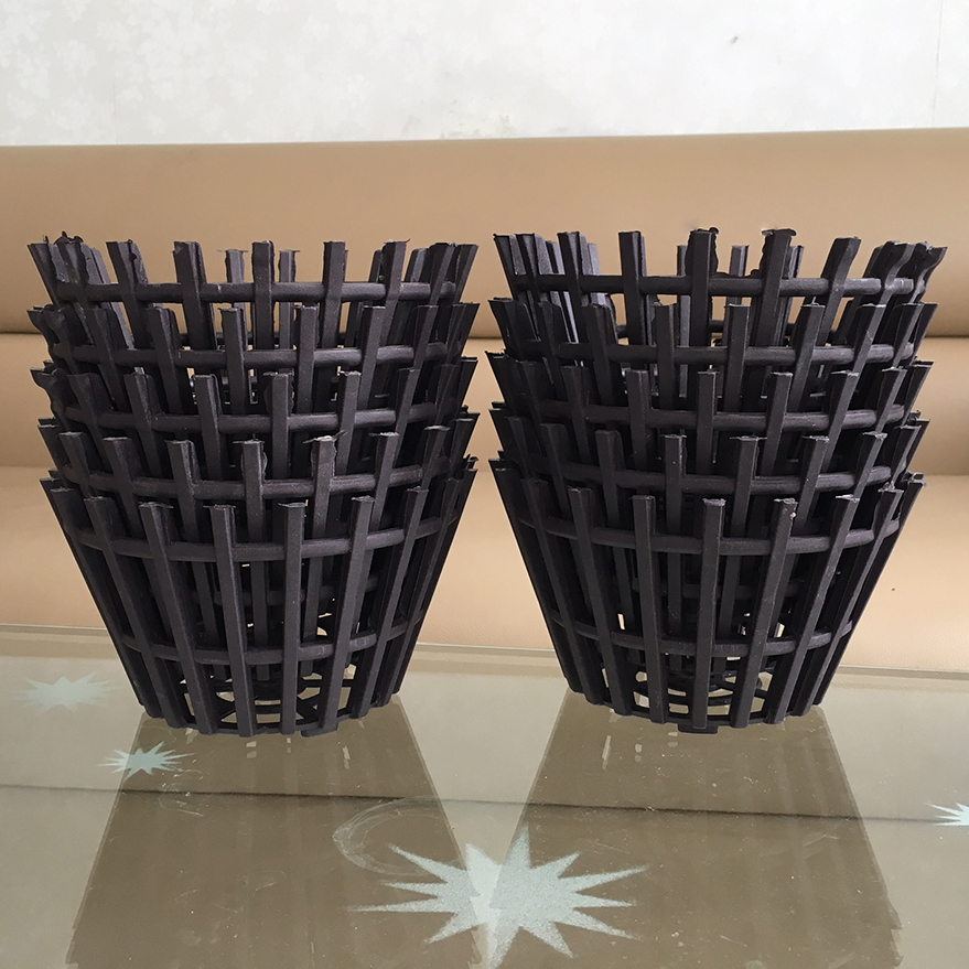Bộ 10 chậu trồng lan giả gỗ màu nâu đường kính 19cm