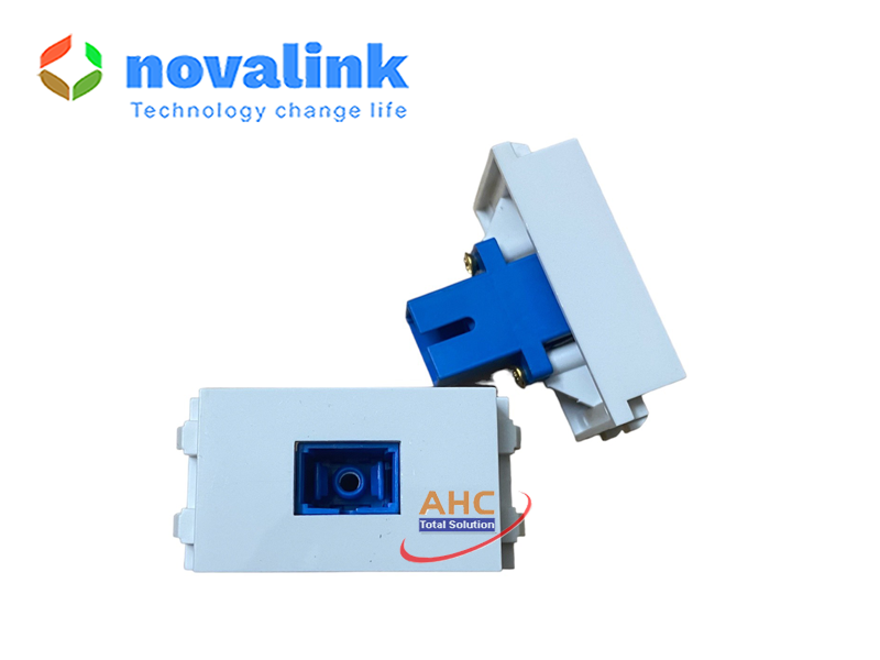 Nhân ổ cắm mạng quang âm tường chuẩn SC/APC và chuẩn SC/UPC. Dùng lắp mặt âm tường, ổ cắm âm sàn, ổ cắm âm bàn - Hàng chính hãng