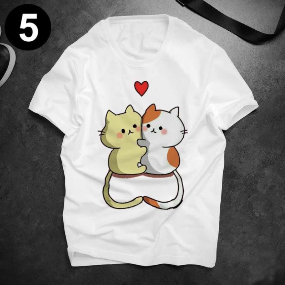 In hình Chibi Nhật Bản - Áo thun Cotton nam, nữ tay ngắn, cổ tròn