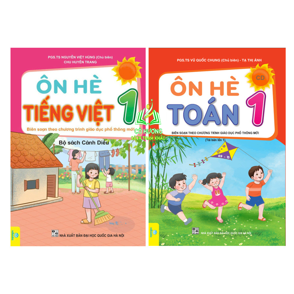 Sách - Combo 2 cuốn Ôn Hè Toán + Tiếng Việt Lớp 1 Cánh Diều