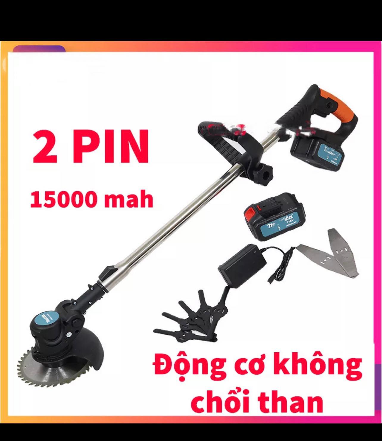 Máy cắt cỏ cầm tay dùng pin MA.Kl.TA , LÕI ĐỒNG 100 % (bảo hành 12 tháng)