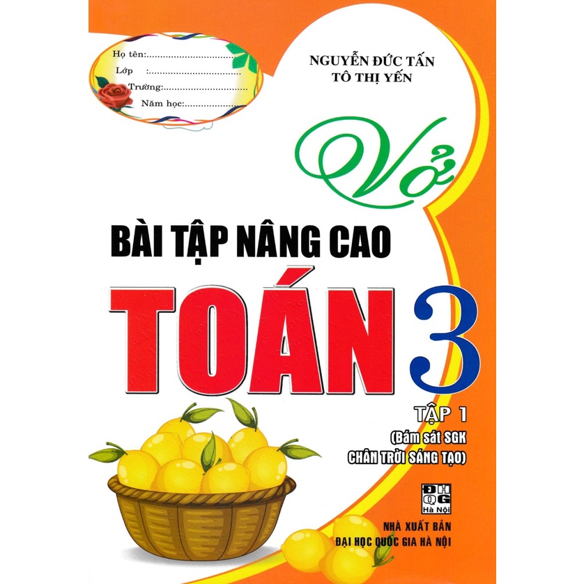 Combo Vở Bài Tập Nâng Cao Toán Lớp 3 - Tập 1 + 2 (Bám Sát SGK Chân Trời Sáng Tạo - Bộ 2 Cuốn)