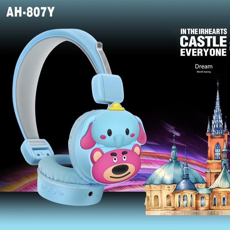 Tai Nghe Bluetooth Không Dây Hình Hoạt Hình Disney Dễ Thương Kèm Micro HD Làm Quà Tặng Cho Trẻ Em