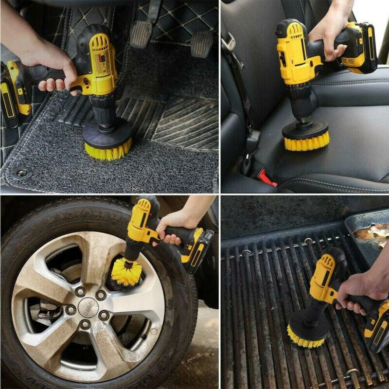 3pcs Power Scrubber Brush Sets Electric Drill Cleaning Brush Tool For Cordless Drill Attachment Kit Power Scrub