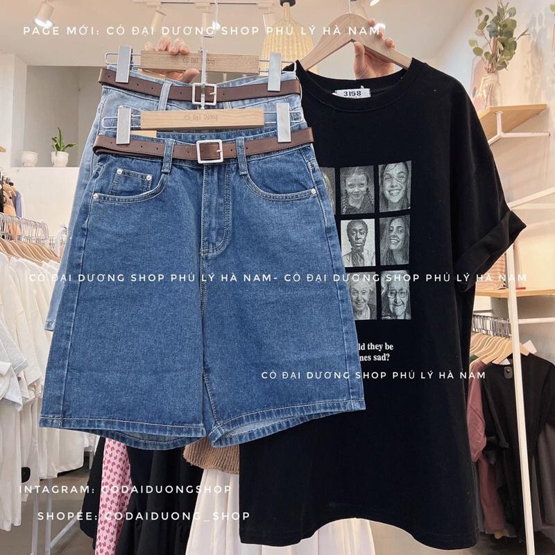 Quần ngố jean kèm đai mã 6832