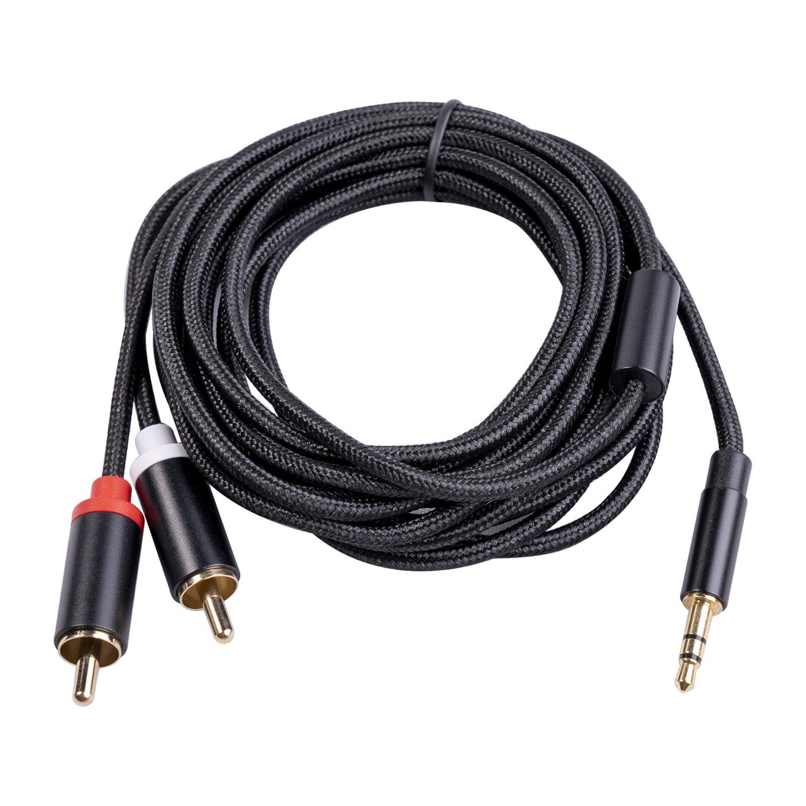 Y splitter rca phono adapter aux cables 1.8M