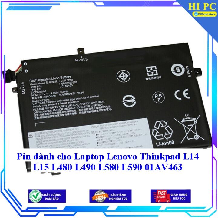 Pin dành cho Laptop Lenovo Thinkpad L14 L15 L480 L490 L580 L590 01AV463 - Hàng Nhập Khẩu