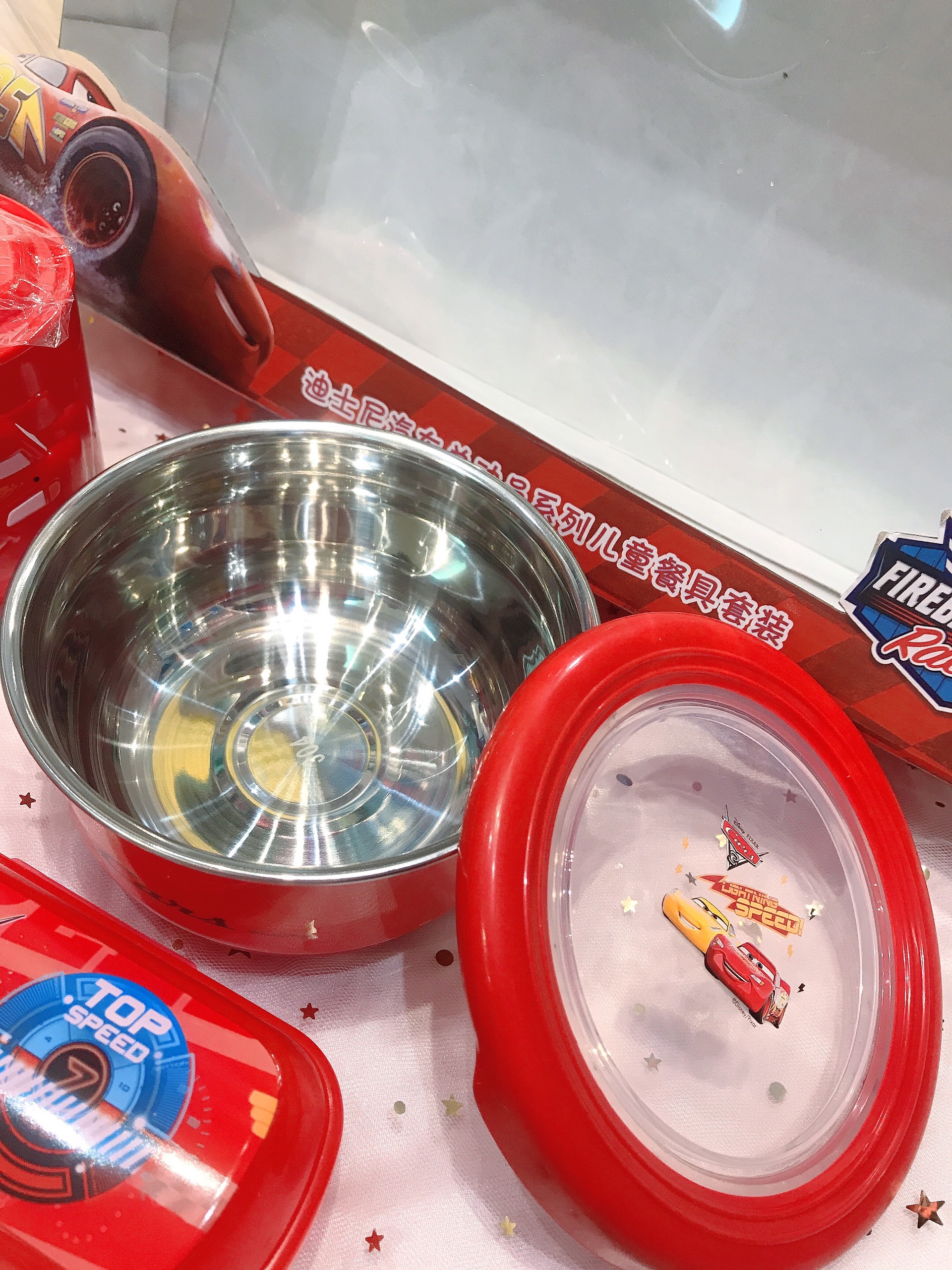 Set ăn uống 5 món hình Car 95 McQueen 3D siêu cute