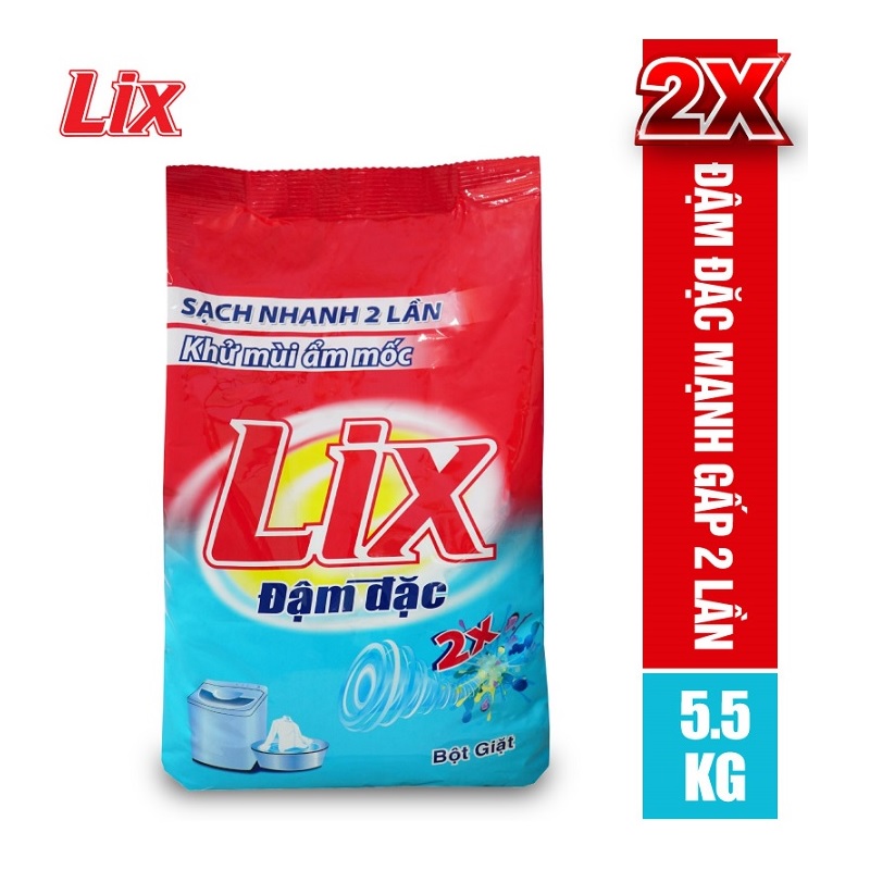 Bột giặt Lix extra đậm đặc 5.5kg ED557