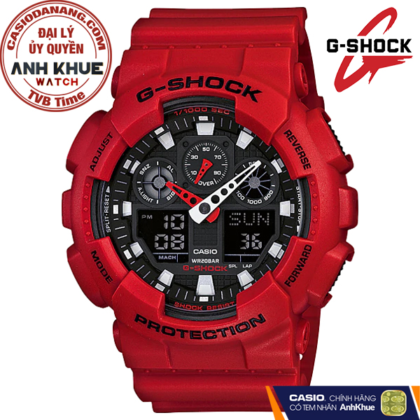 Đồng hồ nam dây nhựa Casio G-Shock chính hãng GA-100B-4ADR