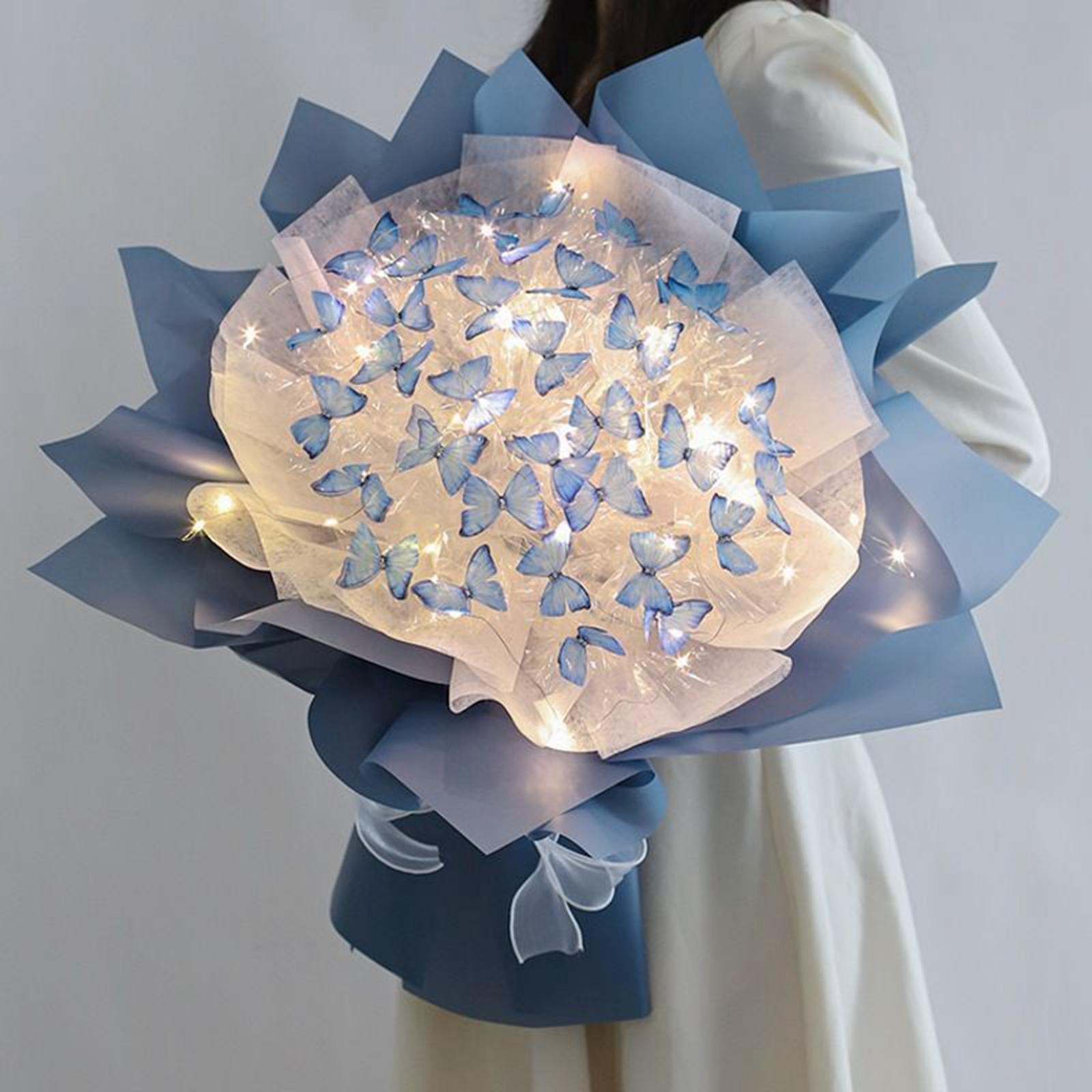 Butterfly Flower Bouquet Arrangement Floral Gift DIY Material Package