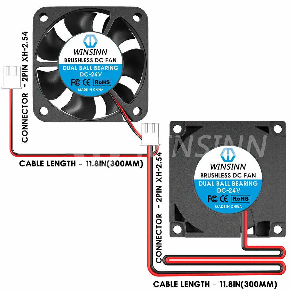 Winsinn 40Mm Quạt Thổi DC 24V Cho Làm Mát Ender 3 V2 Pro, Dual Bi-40X10Mm 4010 Tua Bin Không Chổi Than Turbo