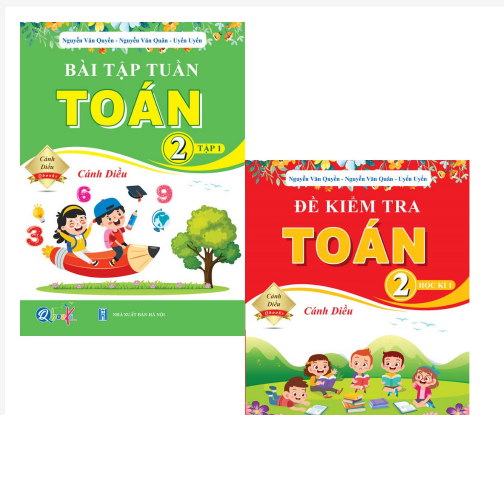 Sách - Combo Bài Tập Tuần và Đề Kiểm Tra Toán Lớp 2 - Cánh Diều - Học Kì 1 (2 cuốn)