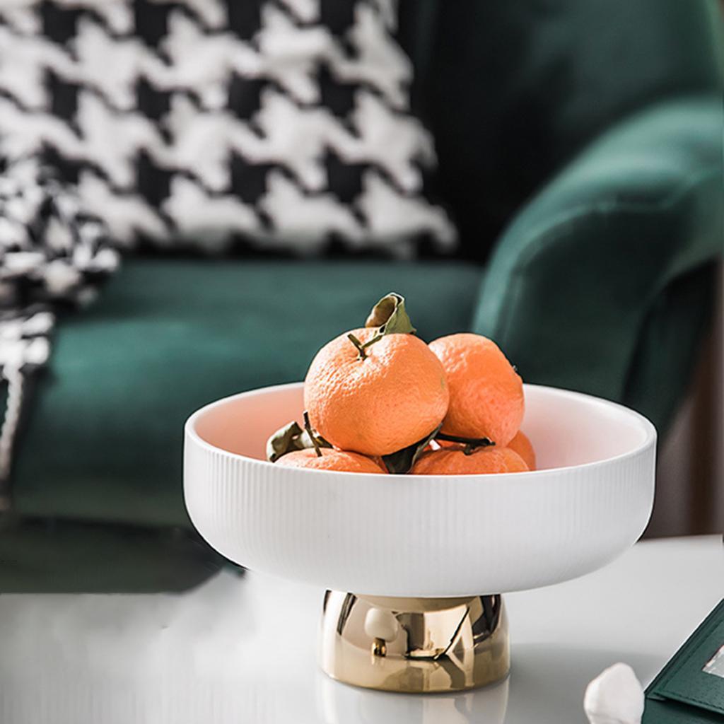 Ceramic Fruit Plate Round Display Reusable Stand for Countertop Buffet Cake