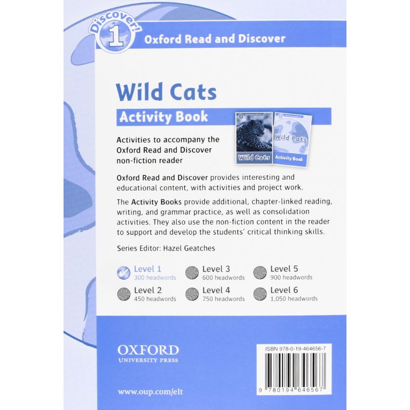 Oxford Read And Discover 1: Wild Cats Activity Book