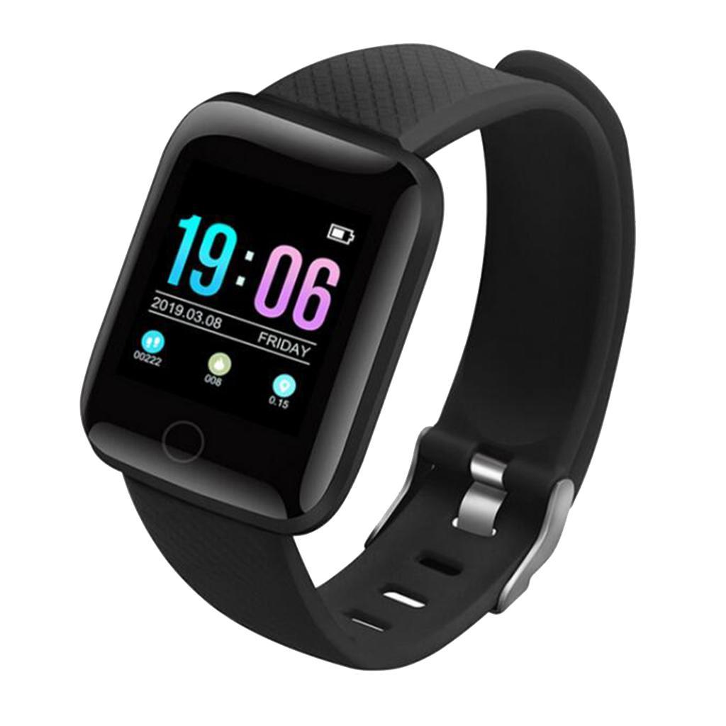 2X 116plus Bluetooth Smart Bracelet Touch  Smart Wristband Black