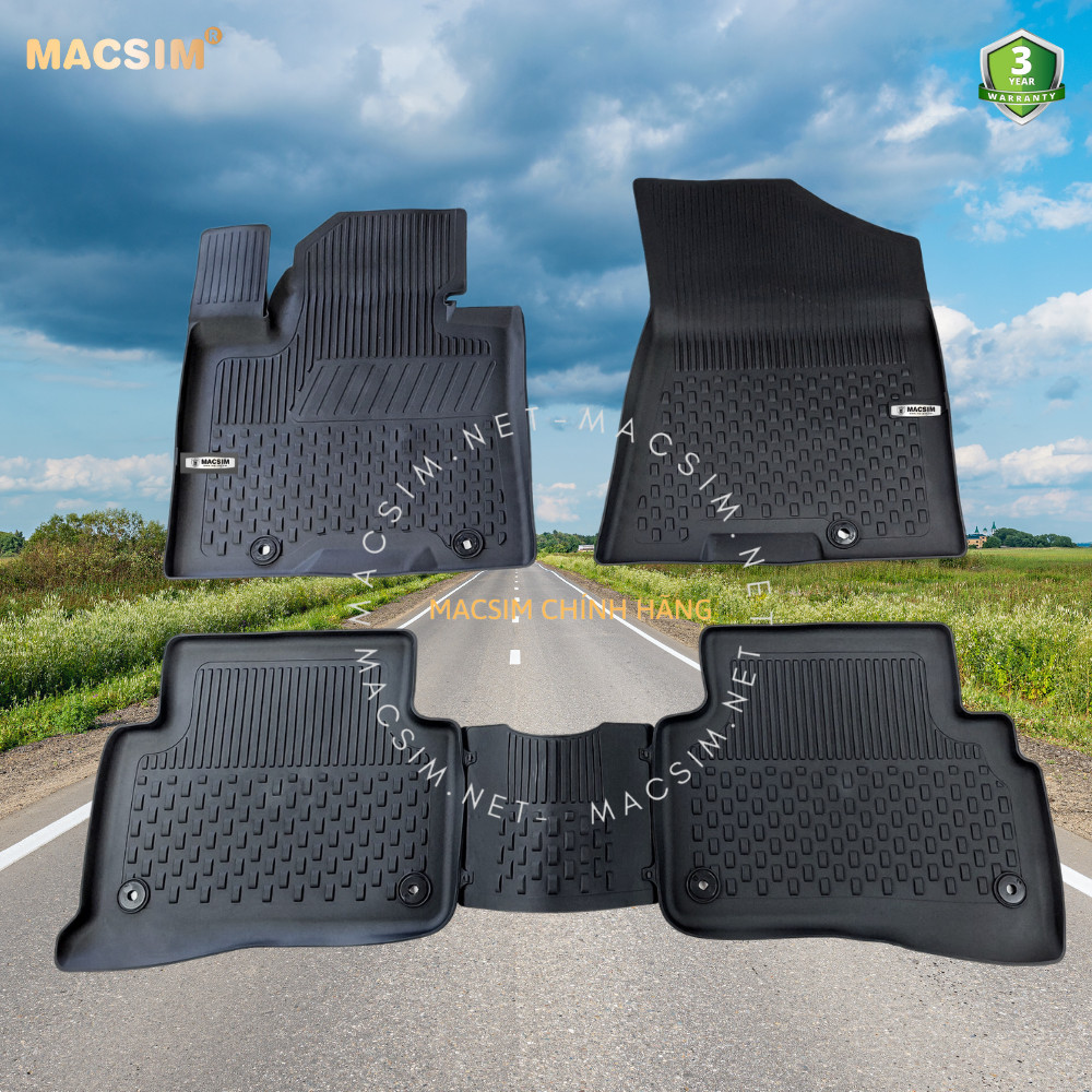 #Sportage, Thảm lót sàn ô tô nhựa TPE Silicon Kia Sportage 2016-2021  Black Nhãn hiệu Macsim