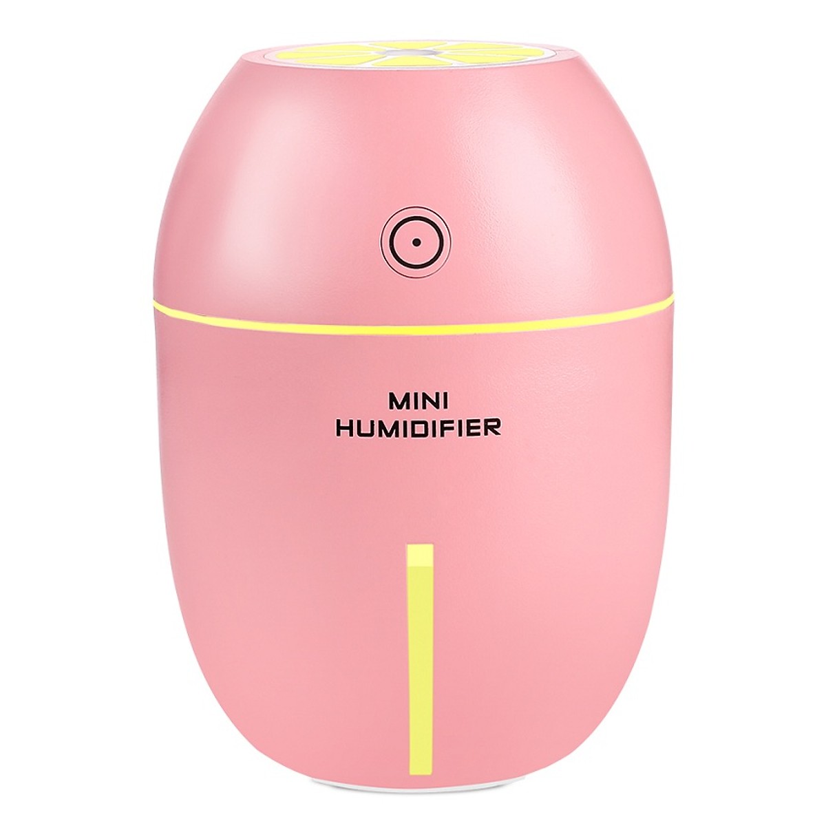 Máy phun sương tạo ẩm mini Humidifier hình trái chanh kiêm đèn ngủ - Màu hồng