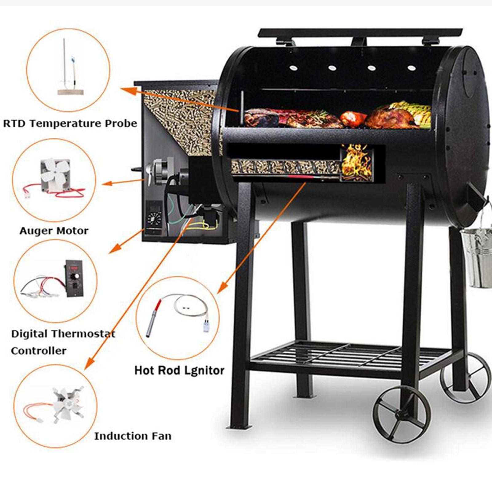 Grill Induction Fan Kits 60Hz Heavy Duty for Wooden Pellet Grills Accessories