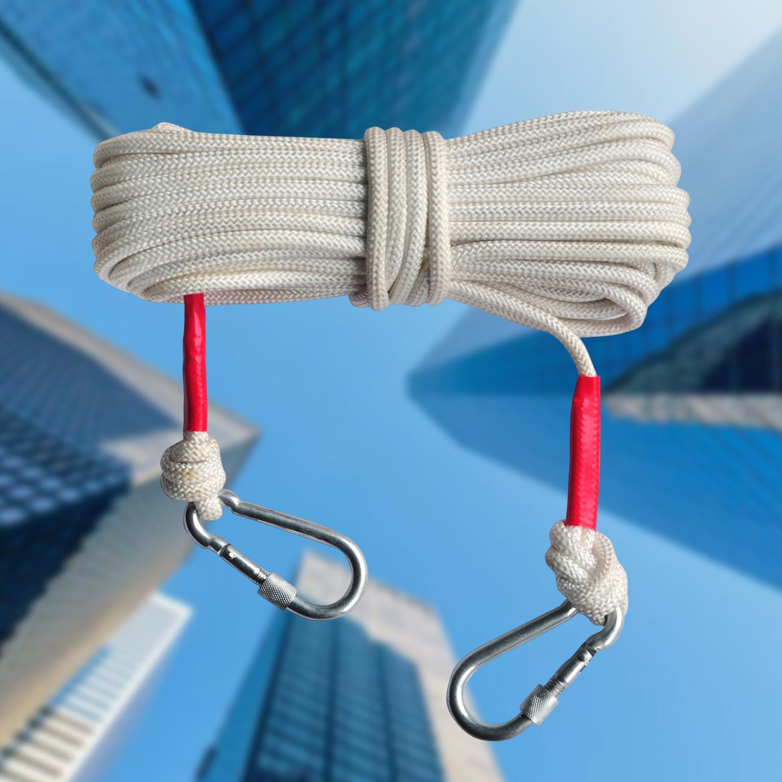 Climbing Rope with 2 Steel Hooks Rope for Tree Climbing